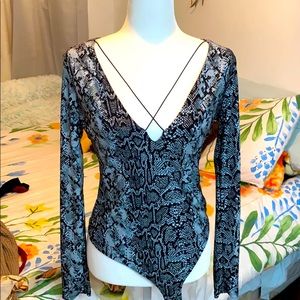 Snake print bodysuit